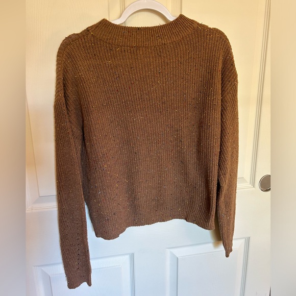 brown sweater with rainbow flecks - Picture 3 of 4